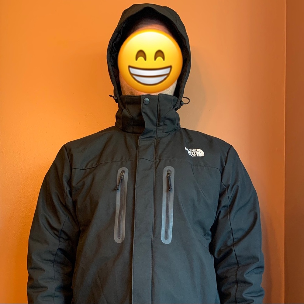 The North Face Black Hooded Jacket-TNF APEX - EUC